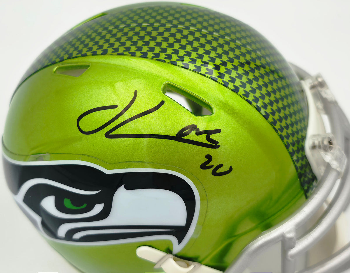 Julian Love Autographed Seattle Seahawks Flash Green Speed Mini Helmet MCS Holo Stock #265581