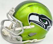 Julian Love Autographed Seattle Seahawks Flash Green Speed Mini Helmet MCS Holo Stock #265581