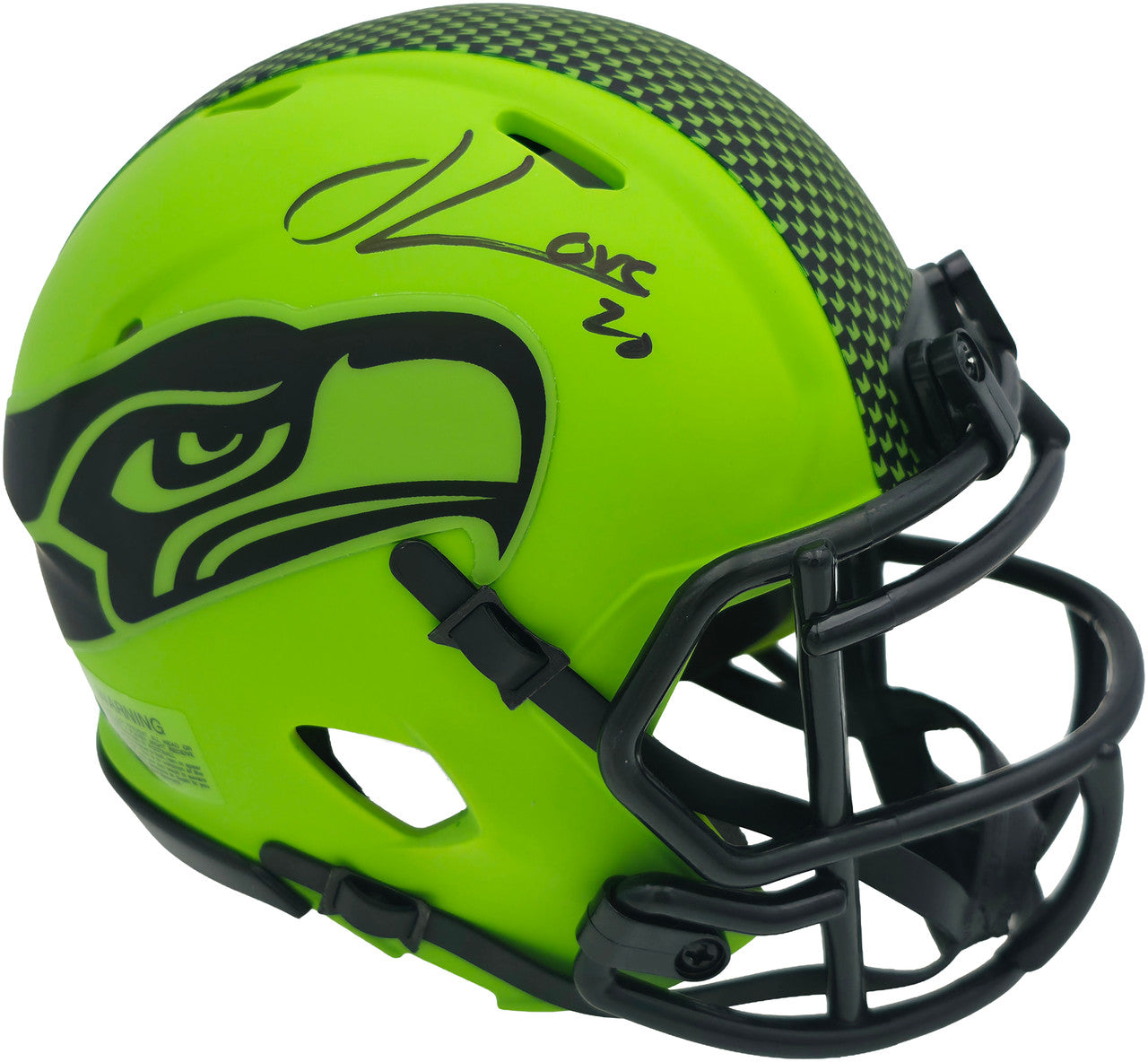 Julian Love Autographed Seattle Seahawks Rave Green Speed Mini Helmet MCS Holo Stock #265582