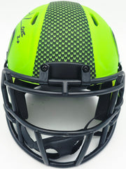 Julian Love Autographed Seattle Seahawks Rave Green Speed Mini Helmet MCS Holo Stock #265582