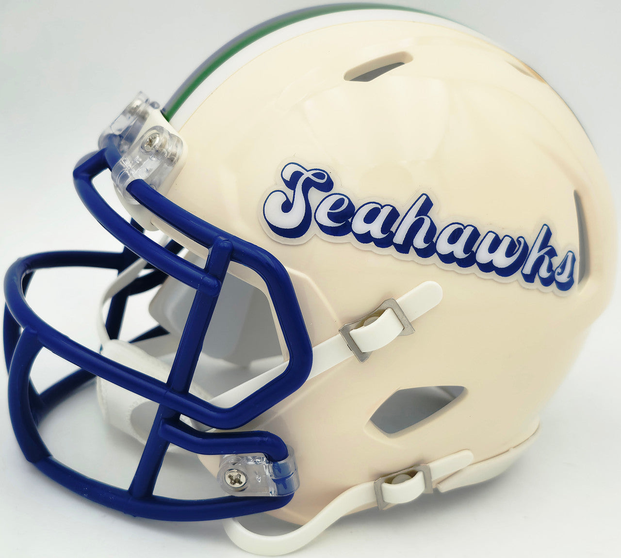 Julian Love Autographed Seattle Seahawks Cream Retro Speed Mini Helmet MCS Holo Stock #265583