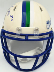 Julian Love Autographed Seattle Seahawks Cream Retro Speed Mini Helmet MCS Holo Stock #265583