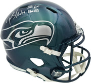 Rashid Shaheed Autographed Seattle Seahawks Rivalries Full Size Speed Replica Helmet "SB LX Champs" MCS Holo Stock #265549