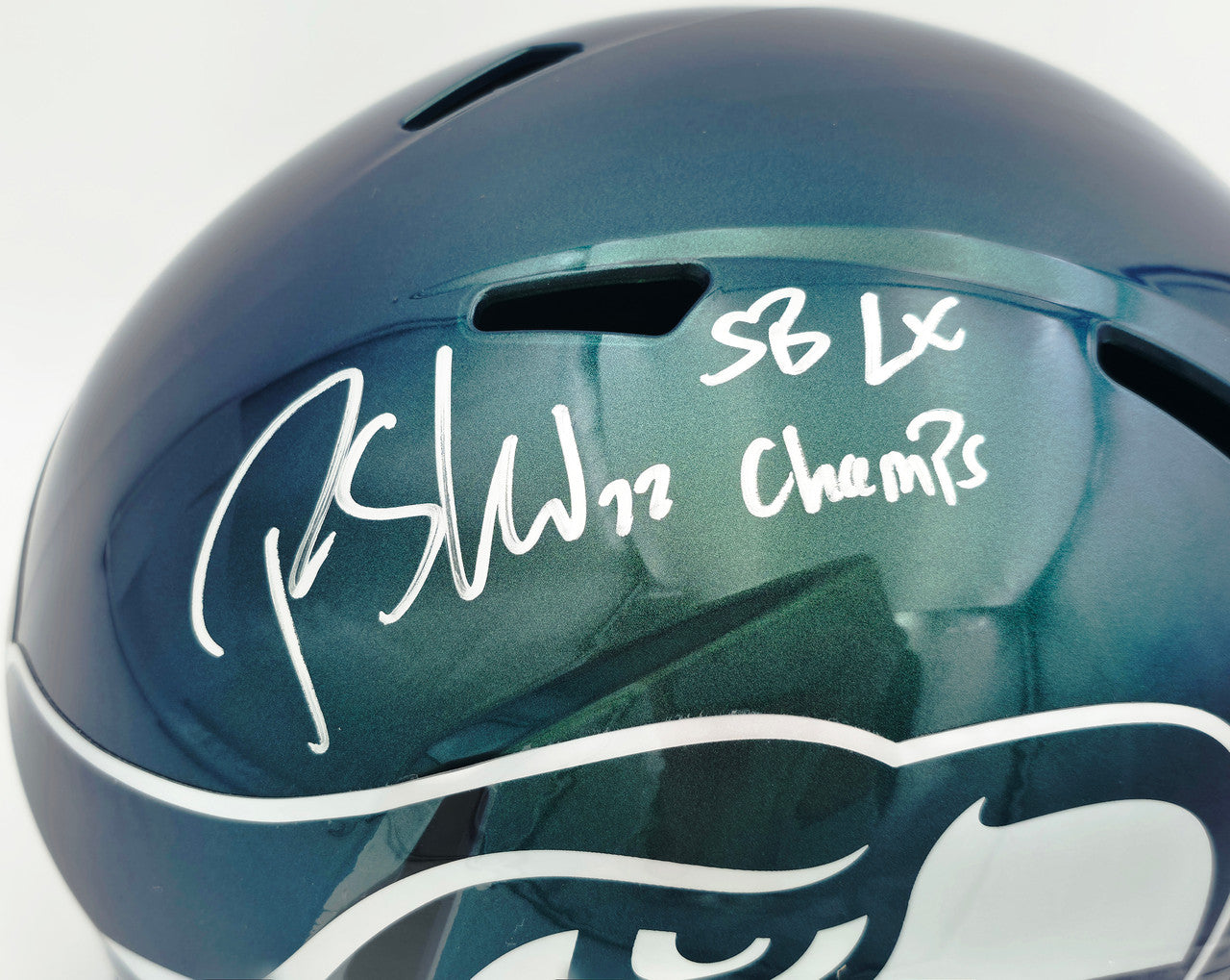 Rashid Shaheed Autographed Seattle Seahawks Rivalries Full Size Speed Replica Helmet "SB LX Champs" MCS Holo Stock #265549