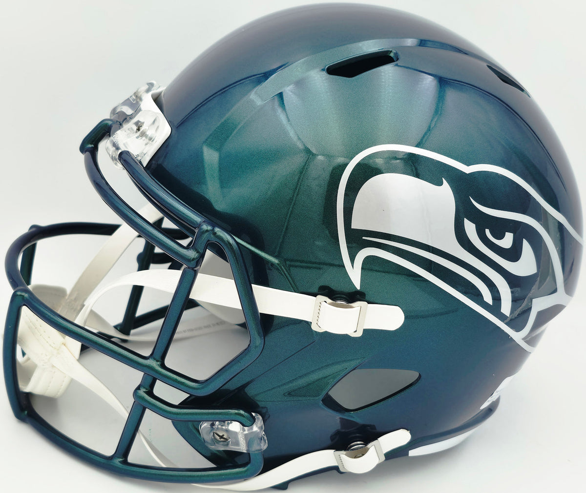 Rashid Shaheed Autographed Seattle Seahawks Rivalries Full Size Speed Replica Helmet "SB LX Champs" MCS Holo Stock #265549
