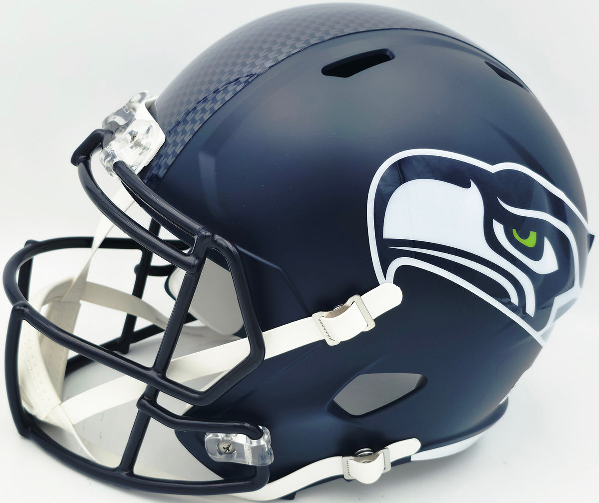 Rashid Shaheed Autographed Seattle Seahawks Blue Full Size Speed Replica Helmet "SB LX Champs" MCS Holo Stock #265550