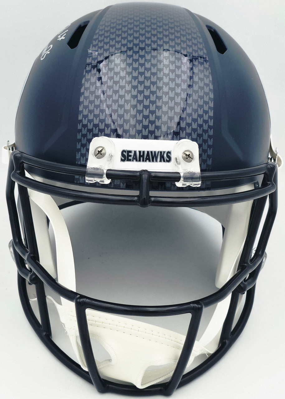Rashid Shaheed Autographed Seattle Seahawks Blue Full Size Speed Replica Helmet "SB LX Champs" MCS Holo Stock #265550