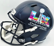 Rashid Shaheed Autographed Seattle Seahawks Blue Full Size Super Bowl LX Champions Logo Speed Replica Helmet "SB LX Champs" MCS Holo Stock #265551
