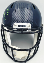 Julian Love Autographed Seattle Seahawks Blue Full Size Speed Replica Helmet "SB LX Champs" MCS Holo Stock #265574