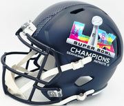Julian Love Autographed Seattle Seahawks Blue Full Size Super Bowl LX Champions Logo Speed Replica Helmet "SB LX Champs" MCS Holo Stock #265575