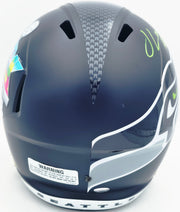 Julian Love Autographed Seattle Seahawks Blue Full Size Super Bowl LX Champions Logo Speed Replica Helmet "SB LX Champs" MCS Holo Stock #265575
