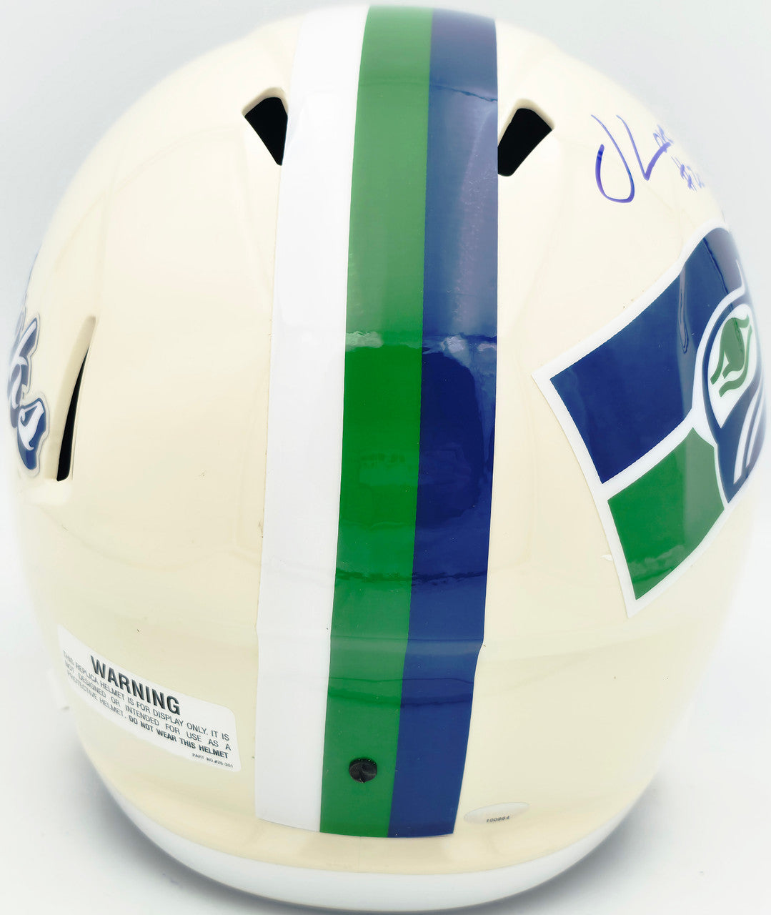 Julian Love Autographed Seattle Seahawks Cream Retro Full Size Speed Replica Helmet "SB LX Champs" MCS Holo Stock #265576