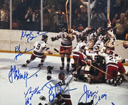 1980 Team USA Miracle on Ice Autographed Framed 16x20 Photo With 19 Signatures Beckett BAS Witness Stock #262545