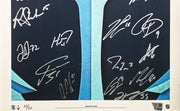 2021-22 Seattle Kraken Inaugural Team Autographed Fanatics Framed Lithograph #/32 With 25 Signatures Fanatics Holo Stock #262548