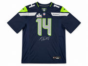 Seattle Seahawks Sam Darnold Autographed Blue Nike Super Bowl LX Patch Jersey Size XXL Beckett BAS Witness Stock #265420