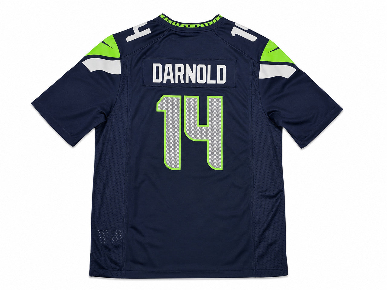 Seattle Seahawks Sam Darnold Autographed Blue Nike Super Bowl LX Patch Jersey Size XL Beckett BAS Witness Stock #265419