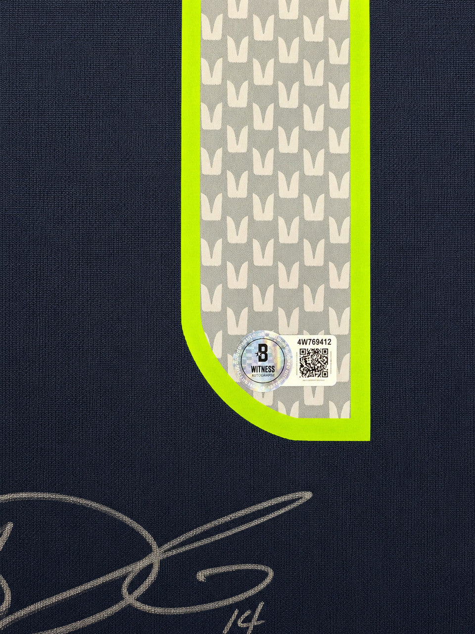 Seattle Seahawks Sam Darnold Autographed Blue Nike Super Bowl LX Patch Jersey Size XXL Beckett BAS Witness Stock #265420
