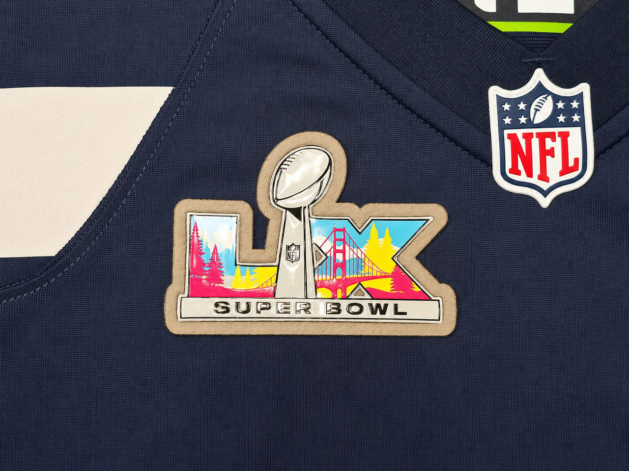 Seattle Seahawks Sam Darnold Autographed Blue Nike Super Bowl LX Patch Jersey Size XXL Beckett BAS Witness Stock #265420
