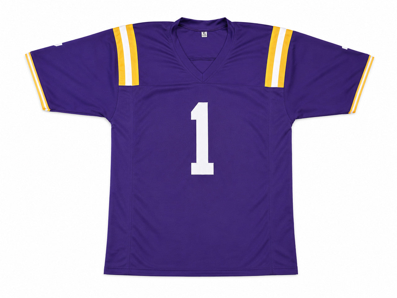 LSU Tigers Ja'Marr Chase Autographed Purple Jersey Beckett BAS QR Stock #263337