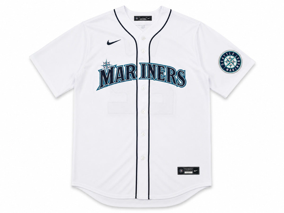 Seattle Mariners Bryan Woo Autographed White Nike Jersey Size L JSA Witness Stock #265416