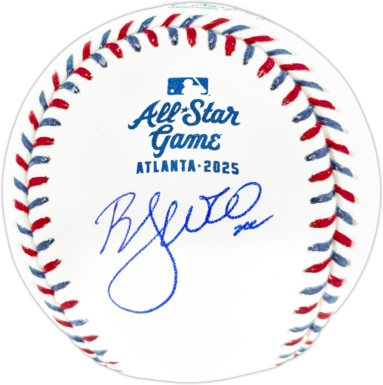 Bryan Woo Autographed Official 2025 All Star Game Logo Game Baseball Seattle Mariners Beckett BAS Witness Stock #266050