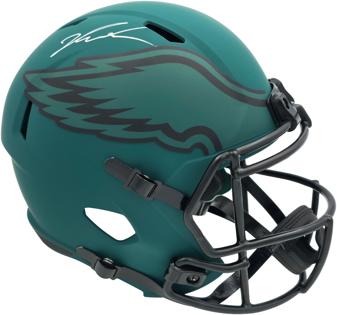 Jalen Carter Autographed Philadelphia Eagles Rave Green Full Size Speed Replica Helmet JSA Witness Stock #266078