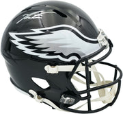 Jalen Carter Autographed Philadelphia Eagles Black 2022 Alternate Full Size Speed Replica Helmet JSA Witness Stock #266079