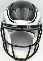 Jalen Carter Autographed Philadelphia Eagles Black 2022 Alternate Full Size Speed Replica Helmet JSA Witness Stock #266079