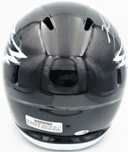 Jalen Carter Autographed Philadelphia Eagles Black 2022 Alternate Full Size Speed Replica Helmet JSA Witness Stock #266079