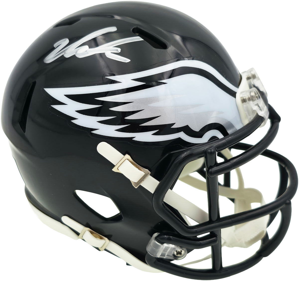 Jalen Carter Autographed Philadelphia Eagles Black 2022 Alternate Speed Mini Helmet JSA Witness Stock #266083