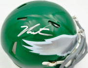 Jalen Carter Autographed Philadelphia Eagles Kelly Green 2023 Alternate Speed Mini Helmet JSA Witness Stock #266084
