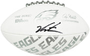 Jalen Carter Autographed Philadelphia Eagles NFL Team Series Football JSA Witness Stock #266081