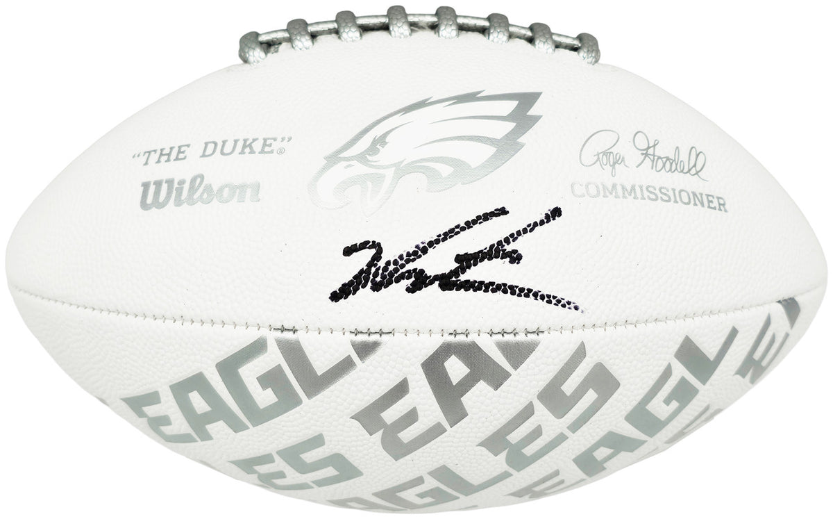 Jalen Carter Autographed Philadelphia Eagles NFL Team Series Football JSA Witness Stock #266081