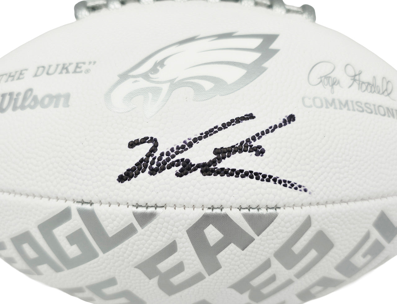 Jalen Carter Autographed Philadelphia Eagles NFL Team Series Football JSA Witness Stock #266081