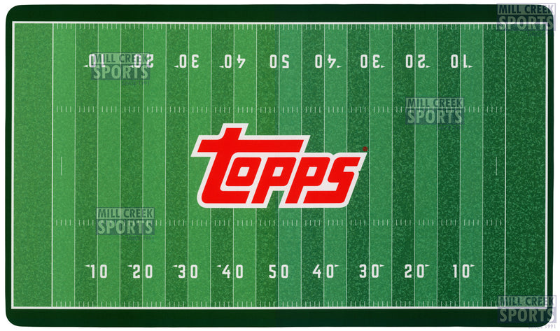 Topps Trading Card Rip & Break Mat - Green Football Grid Stock #266069
