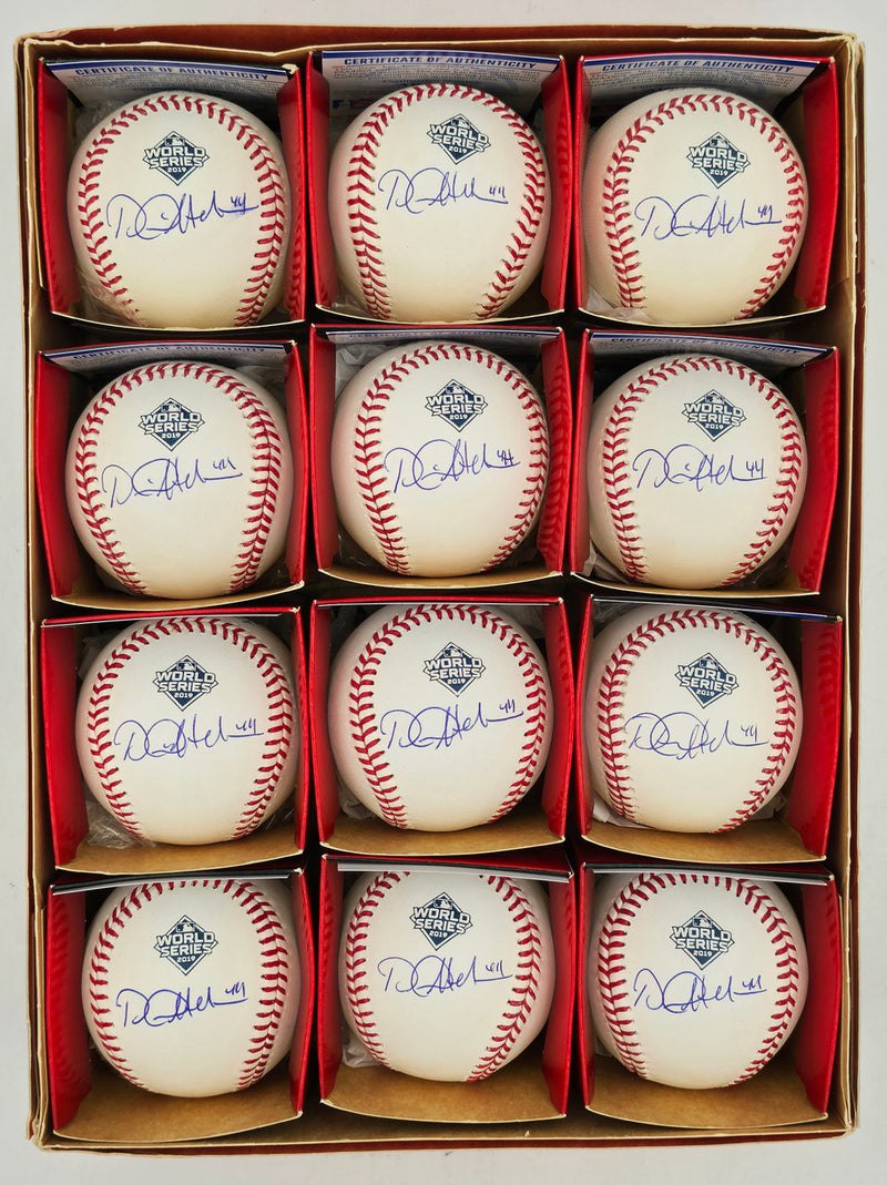 Daniel Hudson Autographed Official 2019 World Series Baseball 12 Count Lot Washington Nationals PSA/DNA Stock #266305