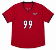 Team USA 1999 Women's World Cup Champions Autographed Black Jersey With 8 Signatures Including Hamm & Chastain Beckett BAS Witness Stock #266278