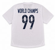 Team USA 1999 Women's World Cup Champions Autographed White Jersey With 8 Signatures Including Hamm & Chastain Beckett BAS Witness Stock #266279