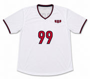 Team USA 1999 Women's World Cup Champions Autographed White Jersey With 8 Signatures Including Hamm & Chastain Beckett BAS Witness Stock #266280