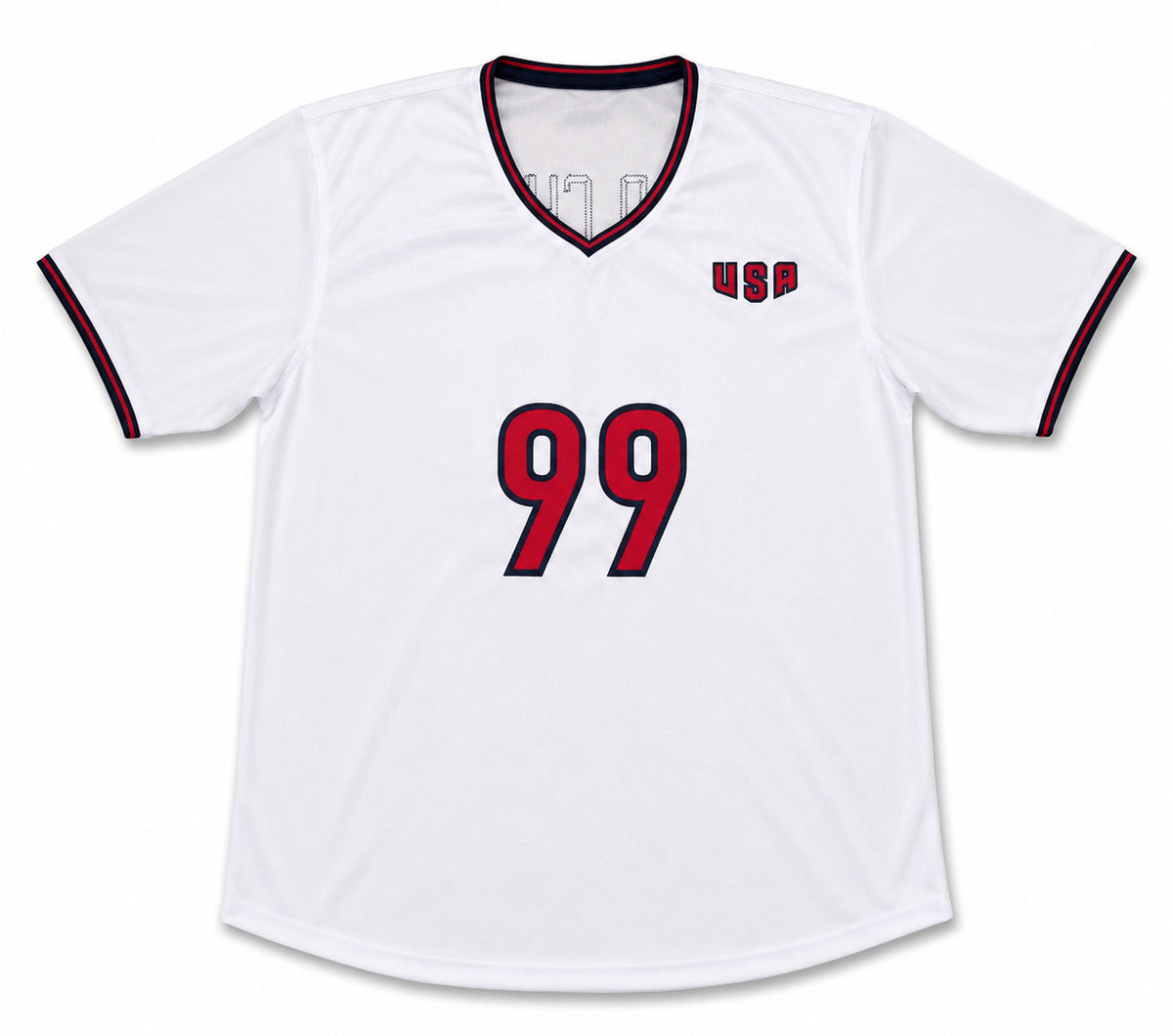 Team USA 1999 Women's World Cup Champions Autographed White Jersey With 8 Signatures Including Hamm & Chastain Beckett BAS Witness Stock #266280