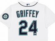 Seattle Mariners Ken Griffey Jr. Autographed White Nike Jersey Size XL Beckett BAS Witness Stock #266284