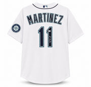 Seattle Mariners Edgar Martinez Autographed White Nike Jersey Size XXL Beckett BAS Witness Stock #266275