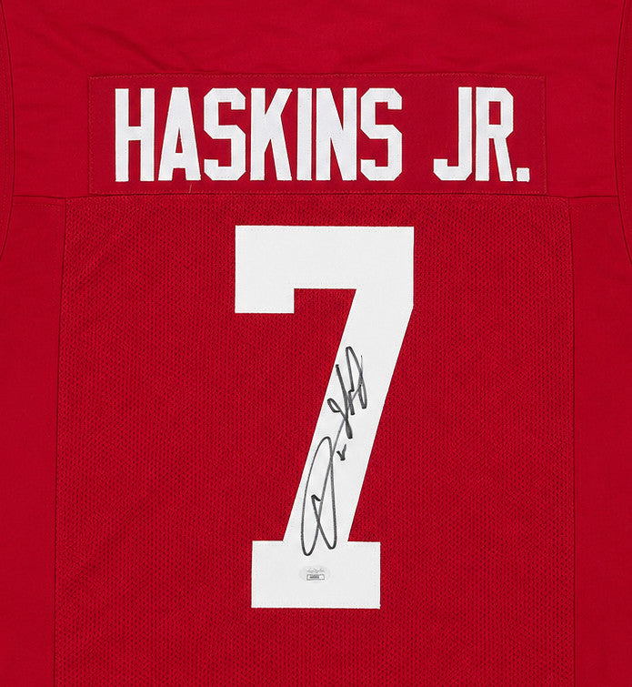 Ohio State Buckeyes Dwayne Haskins Autographed Red Jersey JSA Stock #267073