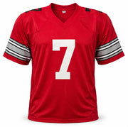 Ohio State Buckeyes Dwayne Haskins Autographed Red Jersey JSA Stock #267073