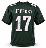 Philadelphia Eagles Alshon Jeffery Autographed Green Jersey Beckett BAS Witness Stock #267067
