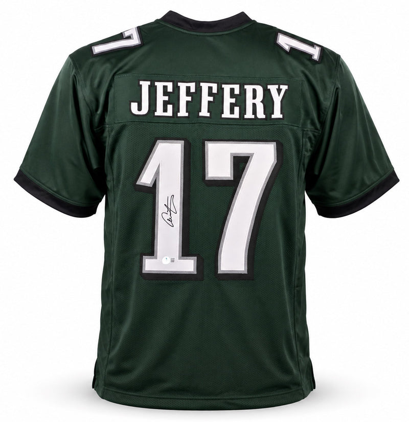 Philadelphia Eagles Alshon Jeffery Autographed Green Jersey Beckett BAS Witness Stock #267067