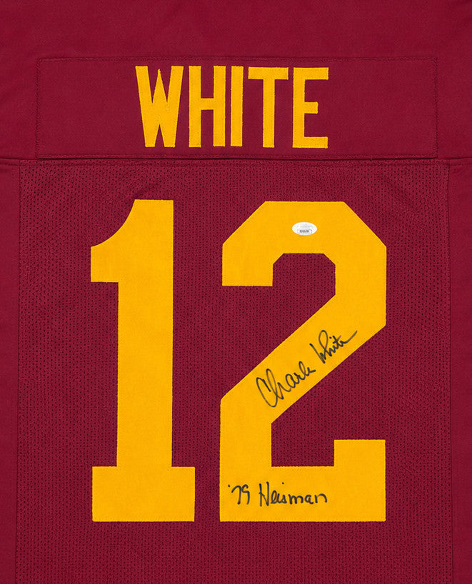 USC Trojans Charles White Autographed Cardinal Red Jersey "79 Heisman" JSA Stock #267050