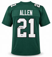 Philadelphia Eagles Eric Allen Autographed Green Jersey Beckett BAS Witness Stock #267064