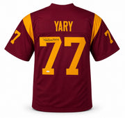 USC Trojans Ron Yary Autographed Cardinal Red Jersey "HOF 01" JSA Stock #267062