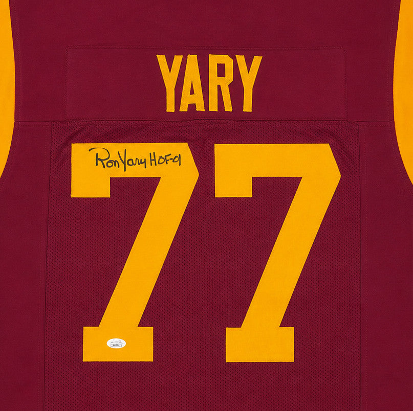 USC Trojans Ron Yary Autographed Cardinal Red Jersey "HOF 01" JSA Stock #267062
